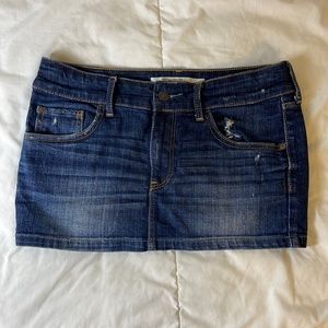 A&F Low Rise Mini Denim Skirt